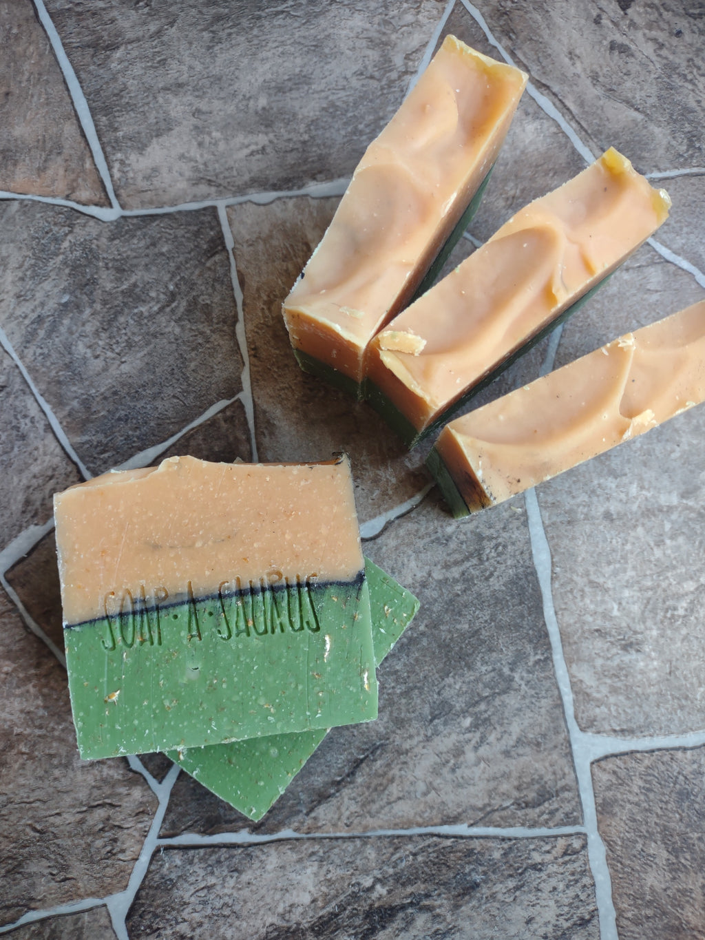 Green Tea Lemongrass Oatmeal Cold Process Bar Soap